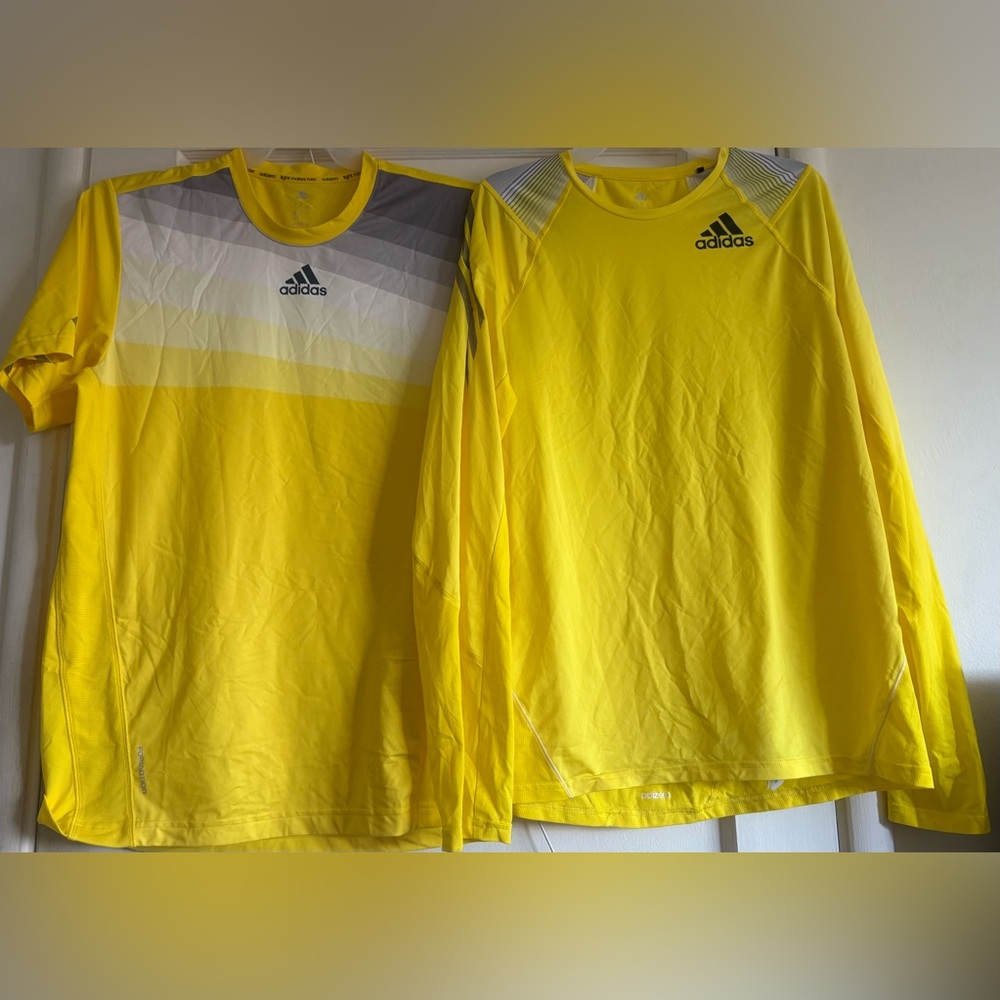 Adidas Yellow Long Sleeve Shirts